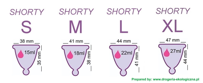 Kubeczki menstruacyjne Shorty dla dziewic, kobiet niewspółżyjących